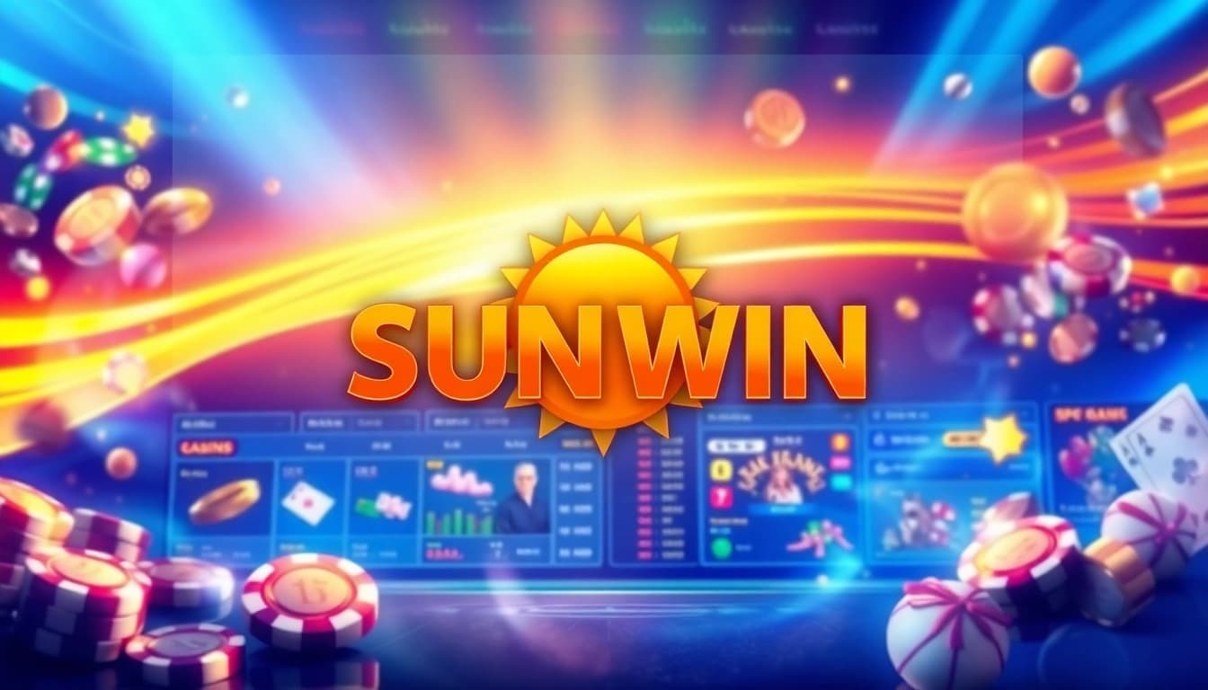 SUN WIN online gambling platform interface showcasing vibrant games and a user-friendly layout.