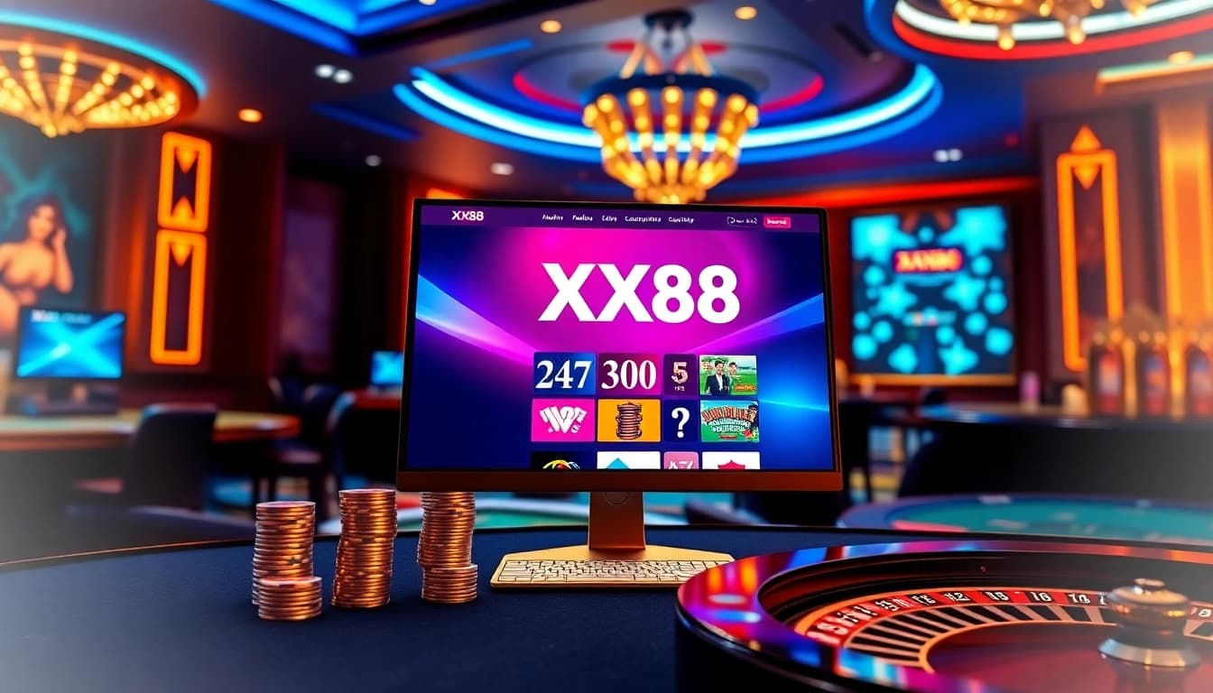 Experience the thrill of XX88 online casino with vibrant gaming visuals and excitement.