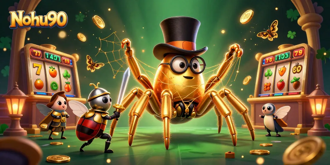 Nohu90 showcases thrilling jackpot excitement and vibrant casino action in a colorful 3D scene.