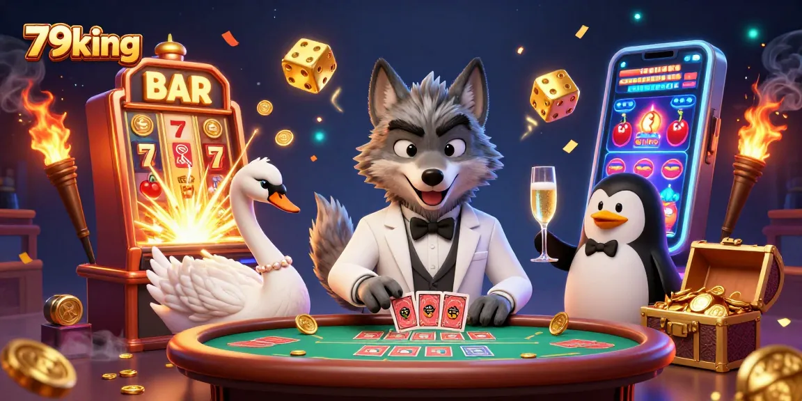 Win big with 79king at a vibrant baccarat table and captivating game elements.