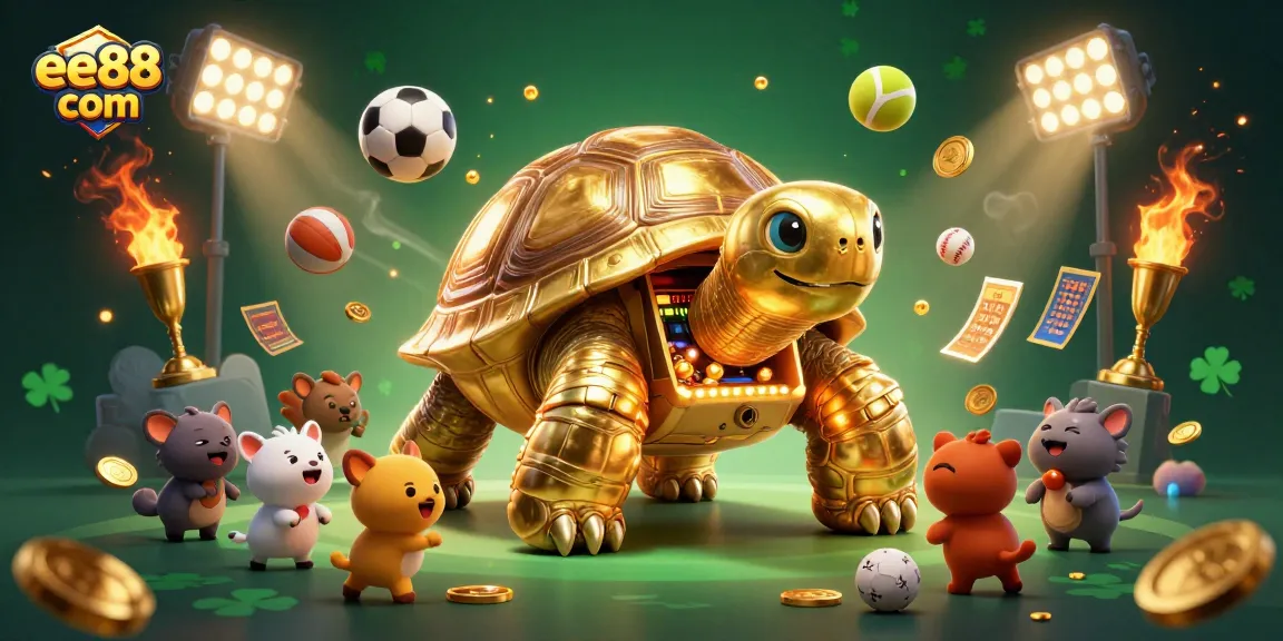 Experience winning thrills at ee88 com with an exhilarating 3D casino illustration full of gaming excitement.
