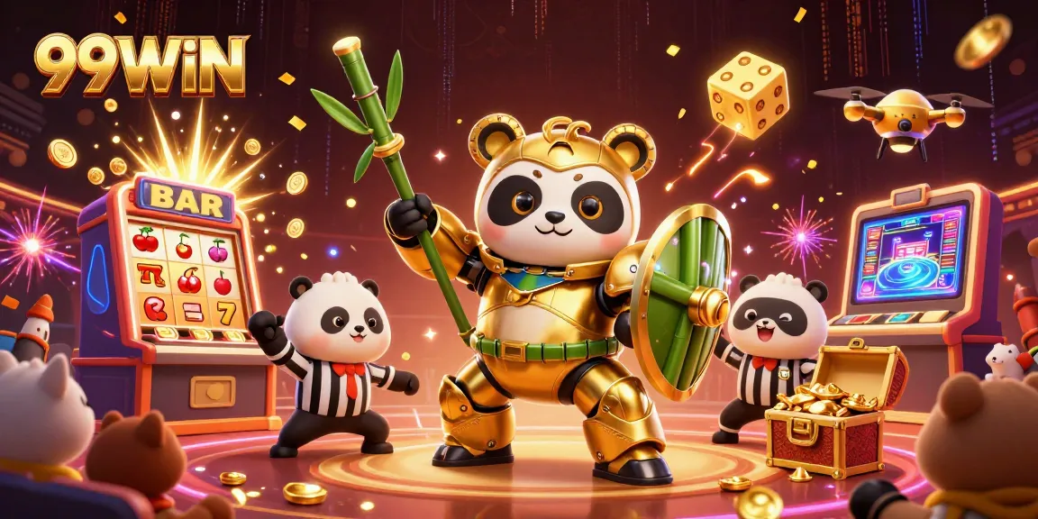 Experience the thrill of winning at 99WIN with an exciting 3D casino illustration showcasing a vibrant gaming scene.