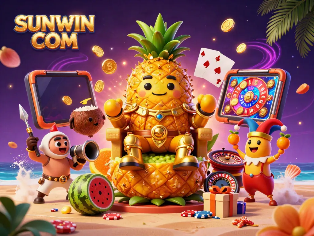 Spin to win in a vibrant casino scene starring SUNWIN COM characters and exciting game elements.