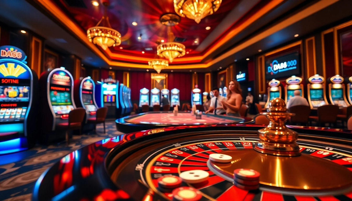 Experience the thrill of winning at DA88 with vibrant casino tables and lively games.