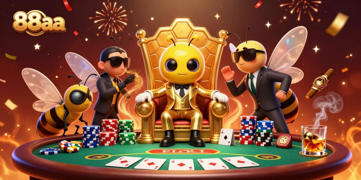 Engage in thrilling poker action with 88aa's unique mob boss scene featuring elite characters.