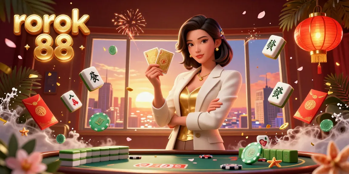 Experience exciting gameplay with rokok 88's vibrant casino scene showcasing poker and mahjong elements.