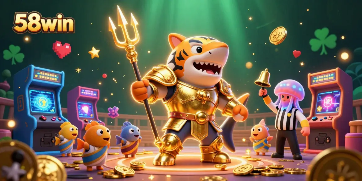 Engage in thrilling gameplay at 58win with a lively underwater casino scene featuring vibrant graphics and dynamic game elements.