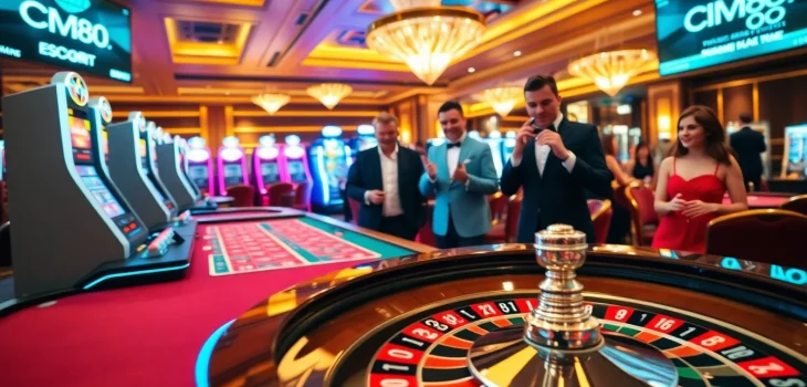 Players enjoying thrilling games at the casino, featuring CM88. excitement and luxury.