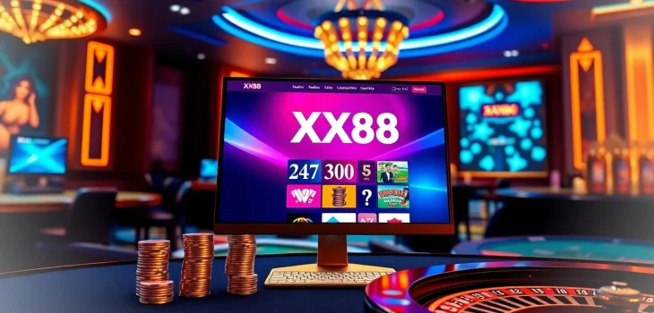 Experience the thrill of XX88 online casino with vibrant gaming visuals and excitement.