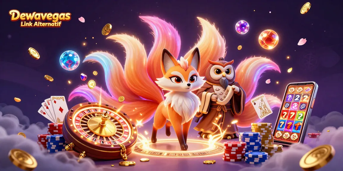 Experience the thrill of Dewavegas Link Alternatif with vibrant spirits and colorful casino elements.