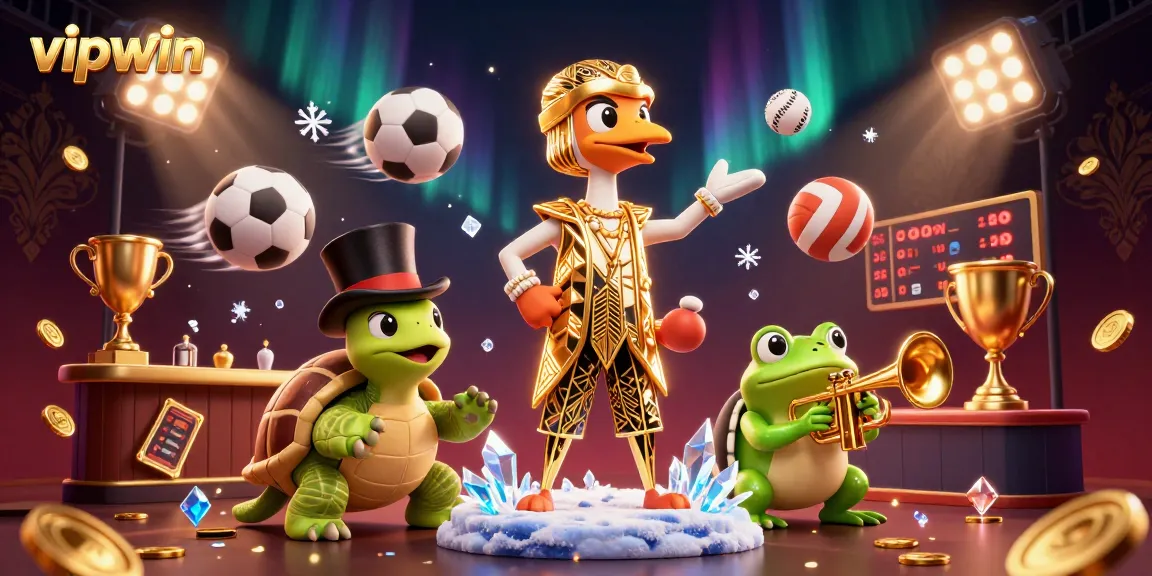 Engage with exciting games at vipwin featuring vibrant characters and energetic casino elements.