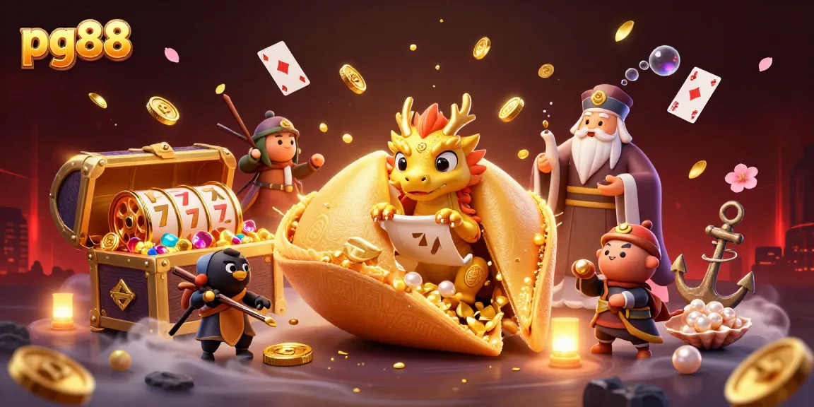Engage with pg88's thrilling atmosphere of fortune and fun through this vibrant illustration.