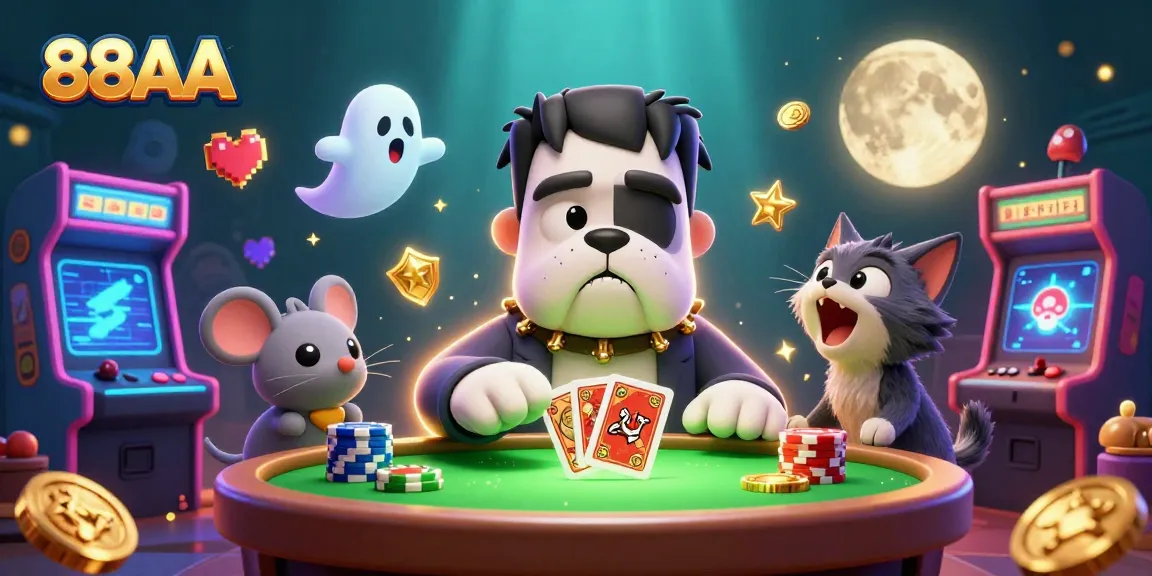 Engage in thrilling gameplay at 88AA with intense card deals and spooky casino fun.
