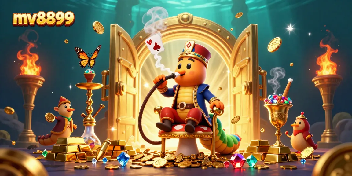 Win big at mv8899 with a vibrant 3D casino scene filled with riches and excitement.