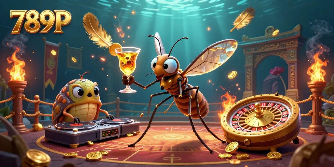 Experience thrilling casino action at 789P with a vibrant 3D illustration showcasing dynamic gambling elements.